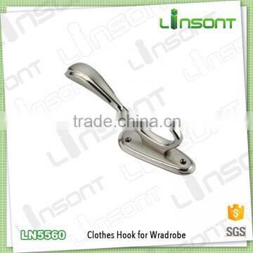 China factory zinc alloy brass robe hook furniture accessories wall hook