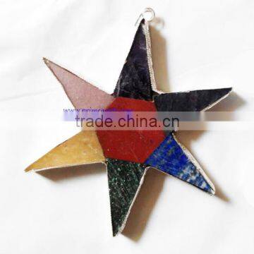 Buy Direct Online Beautiful Chakra Star Shaped Pentagram Pendants | Khambhat Agate Exports | INDIA