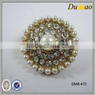 Plastic beads & crystal stone flatback pearl anfd rhinestone buttons