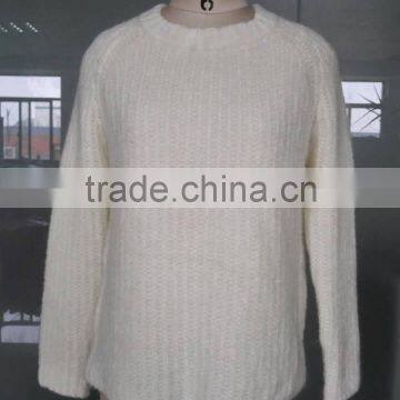 Lady's Japanese new fashion loose fit wool knitted with lining sweater