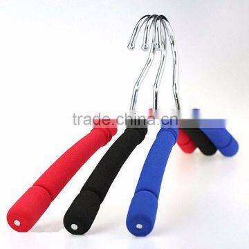 Strong Colorful Metal Clothes Hanger With Foam Padded, Non Slip