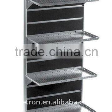 2012 Metal frame with Melamine slatwall display with caster