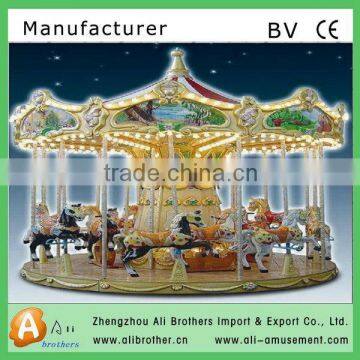 High quality and lower price 16 ppl theme park carousel for children and adults