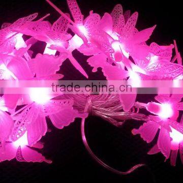 Plastic butterfly LED string light for holiday point party light