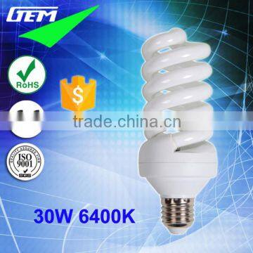CE Hot Selling Full & Half Spiral 6400K 30W Energy Saving Lamp With 1800LM