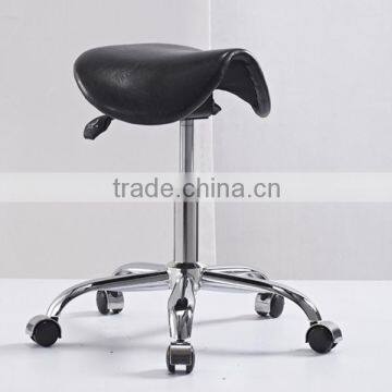 Adjustable PVC/PU Salon Saddle Bar Stool Wholesale HY3007