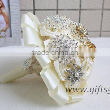 High Quality Luxurious Artificial Brooch Rhinestone Bouquets photo-3