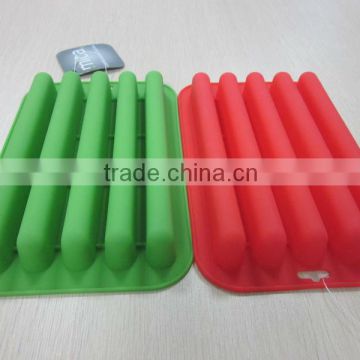 2014 new design lfgb and fda food safety Factory Promotion gifts 5 bars Silicone Ice Tray