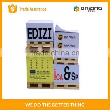 On Desk Wooden Pallet White Paper Memo Cube With Customized Logo