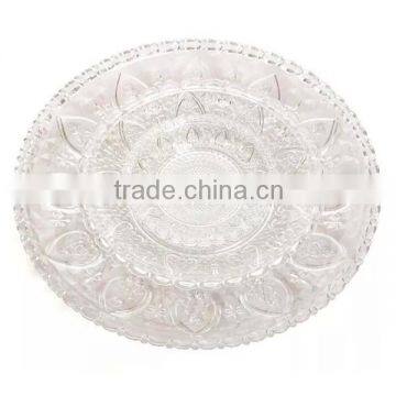 Glass Dinner Plate With Heart Design for Salad photo-3
