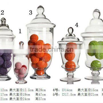 Exquisite wholesale glass jars glass apothecary jars in high quality