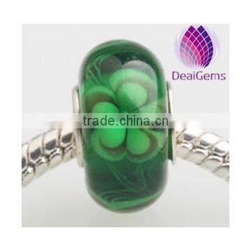 High quality italy murano glass beads with flower all types of beads