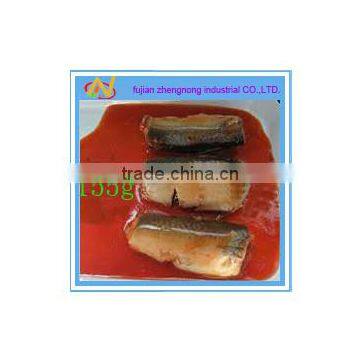 pet food 155g canned mackerel fish in tomato sauce(ZNMT0063)