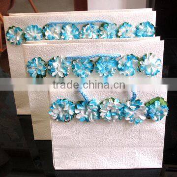 wedding paper bag with decorated and flower