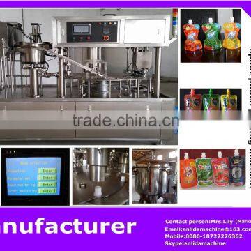 2015 Fully automatic standup bag liquid filling packing machine