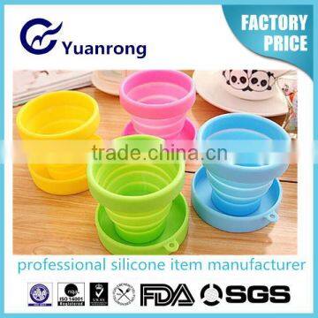 Colorful Silicone Collapsible Foldable Cup for Safe Drinking