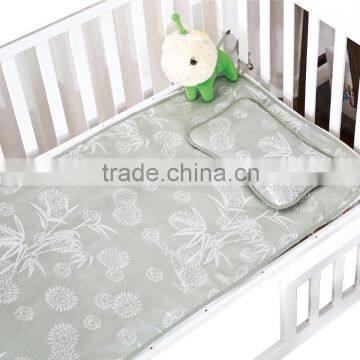 bamboo fibre baby and child mat for summer with pillow GREEN STYLE
