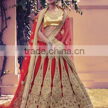 Acute Red Net Lehenga Choli/fancy lehenga choli/Lehenga Choli Wholesaler In India