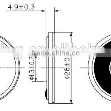 High Performance Small 8ohm 28mm Speaker for Toys