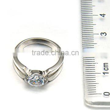 2016 Classic Women Wedding Band Jewelry Never Fade Stainless Steel Diamond Ring photo-3