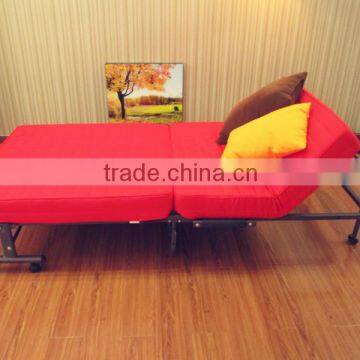 Fashion Red Adjustable Folding Hotel Bed