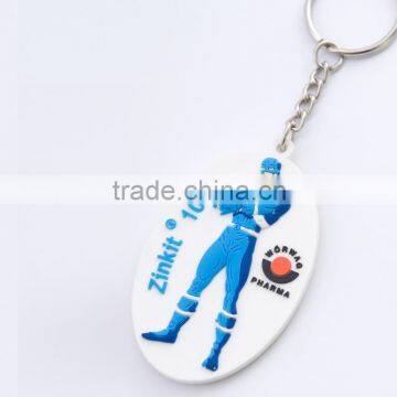 Fashion design rubber promotional gifts custom pvc keychain