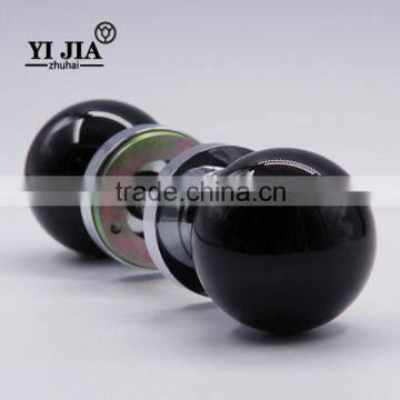 Polished Chrome Finish Black Enamel Door Set Glass Door Knobs photo-2