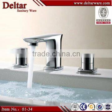 3 way bathtub faucet/mixer, bathroom shower mixer hot and cold deck mounted on bathtub