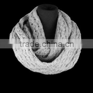 knitted circle loop scarf