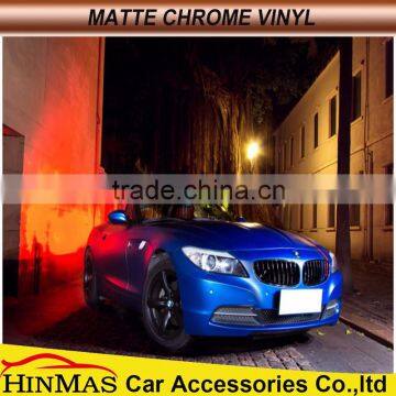 Air Drain Matte Chrome Rose Red Wraps For Car Wrapping (Air Free) photo-4