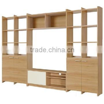 PARTICLE BOARD MDF MATERIAL WALL TV CABINET DESIGN