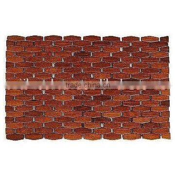 Carbonized color bamboo bathmat