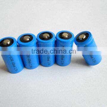 16340 li-ion rechargeable battery cell 600mah 3.7v