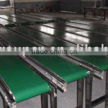 pvc belt conveyor system with stainless steel frame