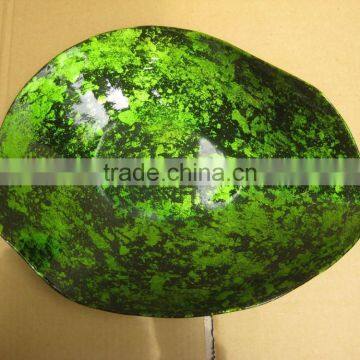 European style emerald lacquer dish, unique Vietnamese design for handmade product