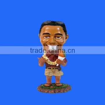 Hand Made Hawaii Souvenir Resin Obama Figurine