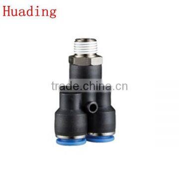 plastic tube fitting, male y ,compact one -touch tube fitting , push in tube fitting