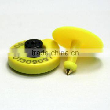 134.2khz TPU plastic laser rfid ear tags for pigs / pigeon / bird / cattle