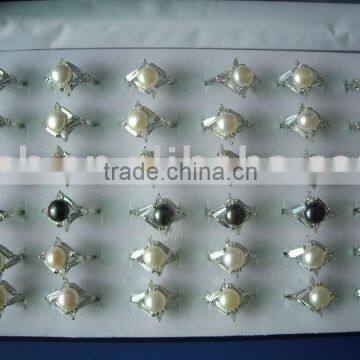 freshwater shell pearl jewelry as finger ring
