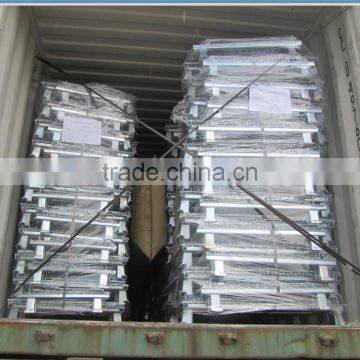 Foldable Galvanized Wire Mesh Metal Storage Container Cage photo-5