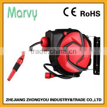 30ft (10m) automatic retractable wall mounted garden hose reel