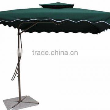 Steel hanging big umbrella with double roof