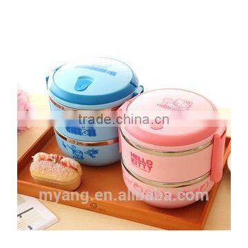 2015 Wholesale Cartoon Two Layer Thermal Insulation Lunch Box /lovely Thermal Insulation Lunch Box for Kid, Heat photo-3