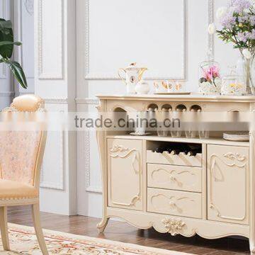 Concise solid wood two doors sideboard with drawers
