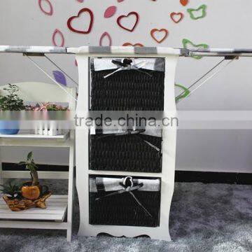 Folding Wooden Ironing Board With Wicker Drawer photo-2