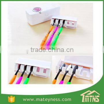 5 Toothbrush Holder Wall Mount Stand and Automatic Toothpaste Dispenser photo-2