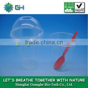 Disposable transparent cup 100% biodegradable plastic PLA