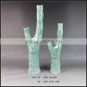Blue Tree Modern Glazed Stoneware Vase photo-3