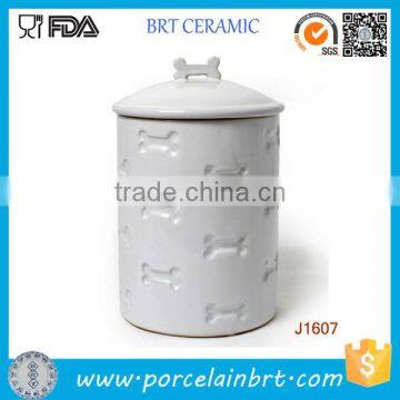 Customized Cheap Ceramic Dog Treat Jar