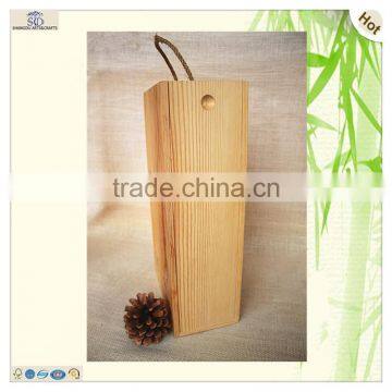 Round Hole Cutting Slid Front Wood Wine Suitcase photo-2